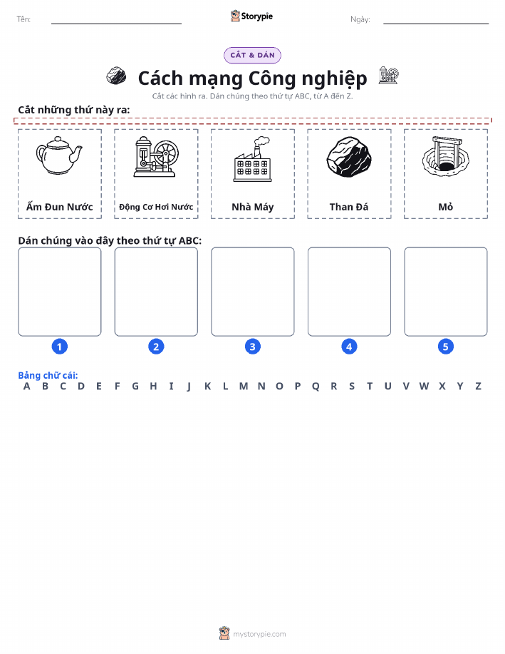 Cắt & Dán Chữ Cái