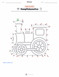 Lokomotive druckbare Arbeitsblatt Vorschau