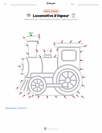 Aperçu de la feuille de travail imprimable Locomotive