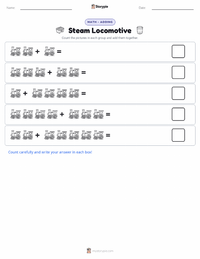 Steam Locomotive printable worksheet preview
