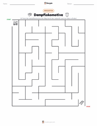 Lokomotive druckbare Arbeitsblatt Vorschau