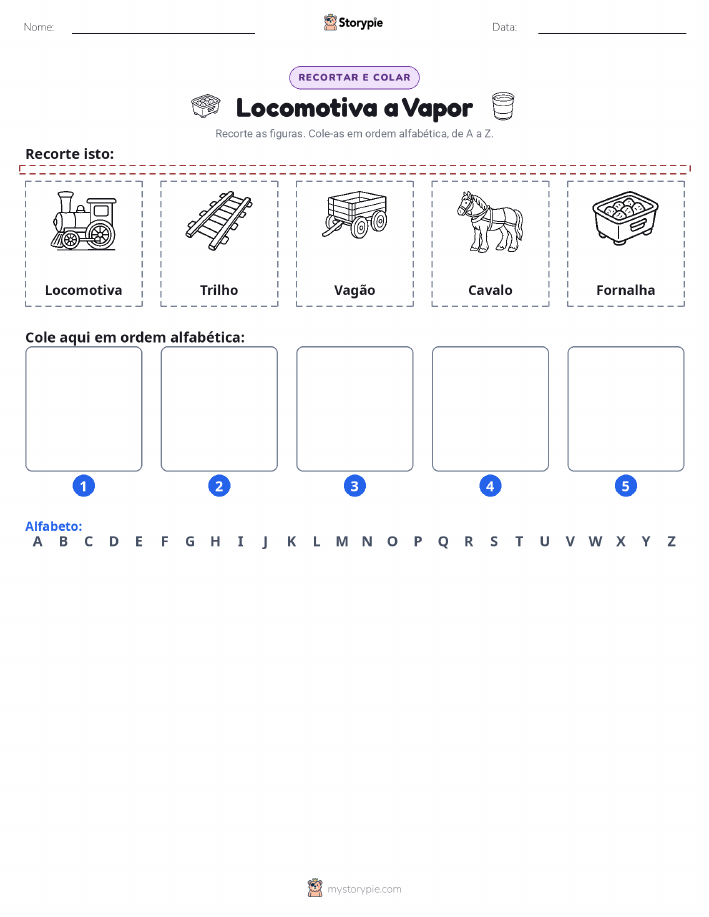 Recortar & Colar Alfabeto