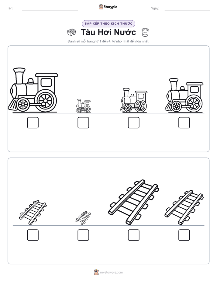 Thứ Tự Kích Thước