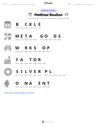 Matthew Boulton printable worksheet preview