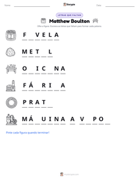 Prévia da folha de atividades imprimível Matthew Boulton