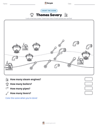 Thomas Savery printable worksheet preview