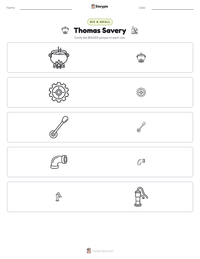 Thomas Savery printable worksheet preview