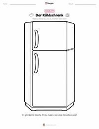 Der Kühlschrank Malvorlage für Kinder