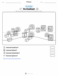 De Koelkast afdrukbare werkblad voorbeeld