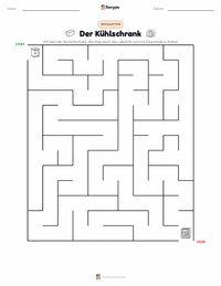 Der Kühlschrank druckbare Arbeitsblatt Vorschau