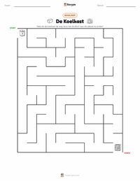 De Koelkast afdrukbare werkblad voorbeeld