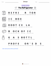 The Refrigerator printable worksheet preview