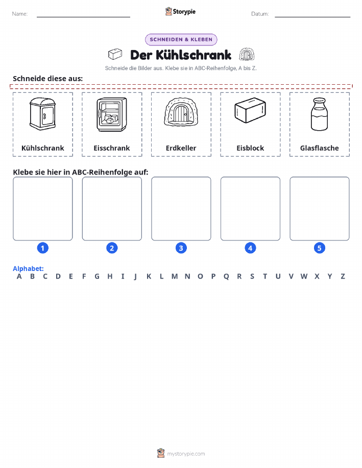 Schneiden & Einfügen Alphabet