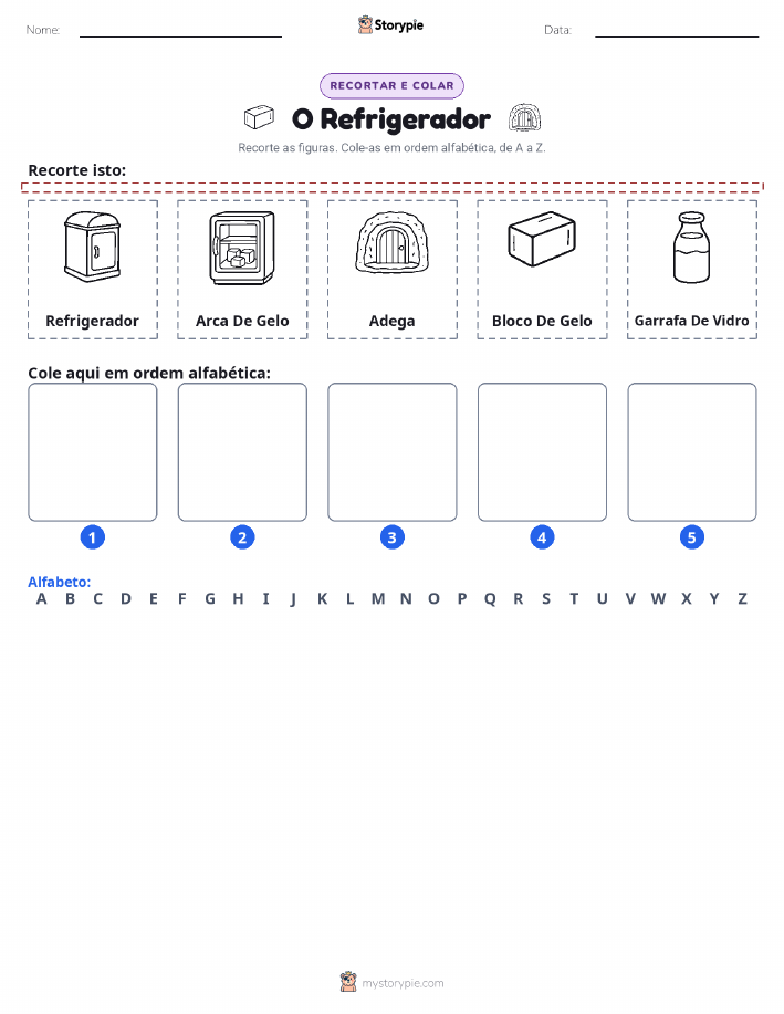 Recortar & Colar Alfabeto