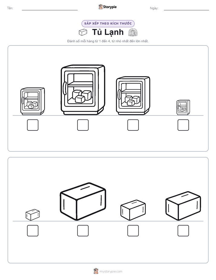 Thứ Tự Kích Thước