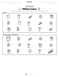 William Cullen printable worksheet preview