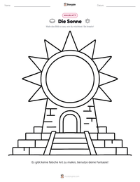 Die Sonne druckbare Arbeitsblatt Vorschau