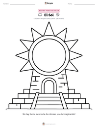 Página para colorear de El Sol para niños