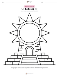 Aperçu de la feuille de travail imprimable Le Soleil