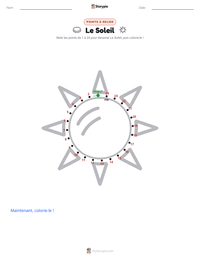 Aperçu de la feuille de travail imprimable Le Soleil