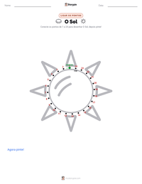 Prévia da folha de atividades imprimível O Sol