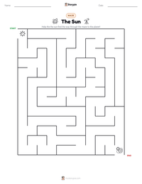 The Sun printable worksheet preview