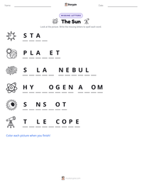 The Sun printable worksheet preview