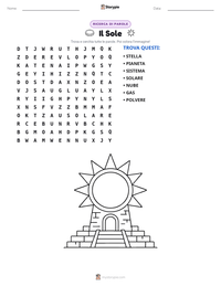 Anteprima della scheda stampabile di Il Sole