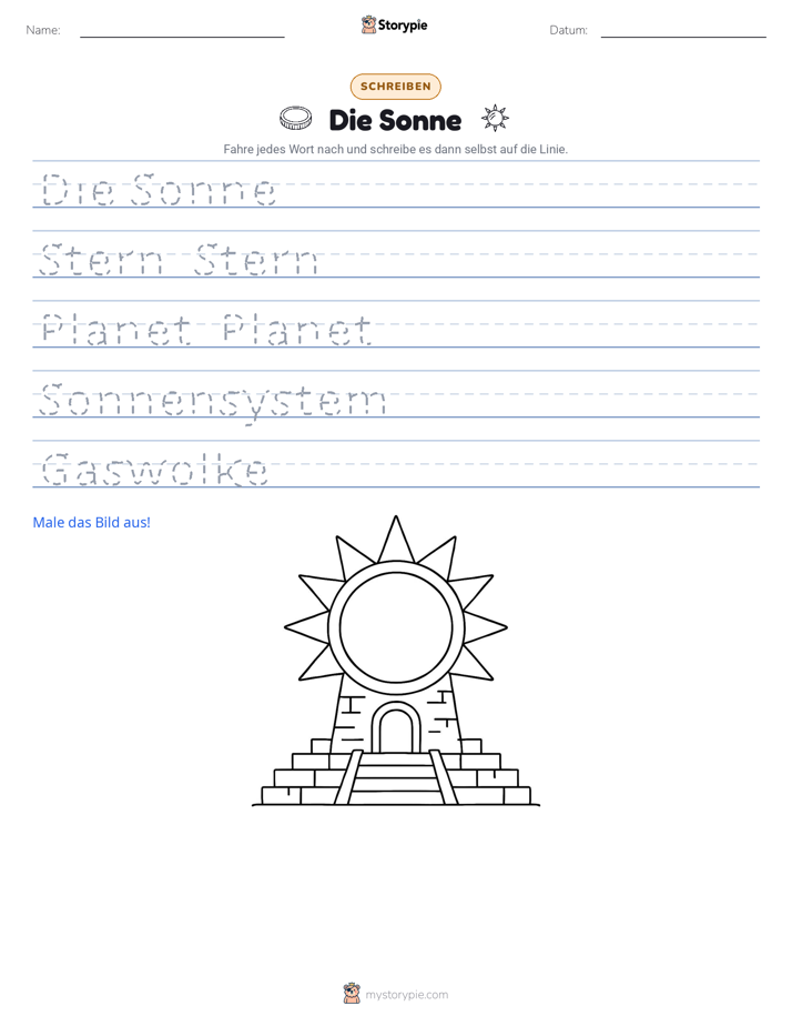 Schreibübung