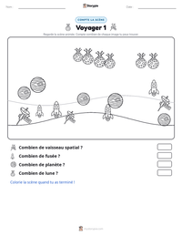 Aperçu de la feuille de travail imprimable Voyager 1