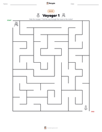 Voyager 1 printable worksheet preview