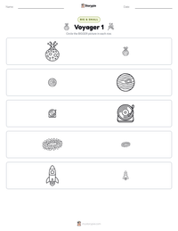 Voyager 1 printable worksheet preview