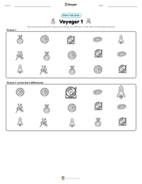 Voyager 1 printable worksheet preview
