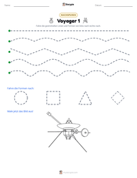 Voyager 1 druckbare Arbeitsblatt Vorschau