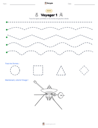 Aperçu de la feuille de travail imprimable Voyager 1
