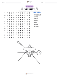 Voyager 1 printable worksheet preview