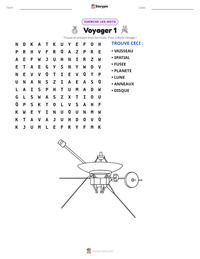Aperçu de la feuille de travail imprimable Voyager 1