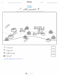 انقلابِ فرانس پرنٹ کرنے کے قابل ورکشیٹ کا پیش نظارہ