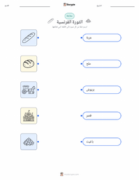 معاينة ورقة العمل القابلة للطباعة الثورة الفرنسية