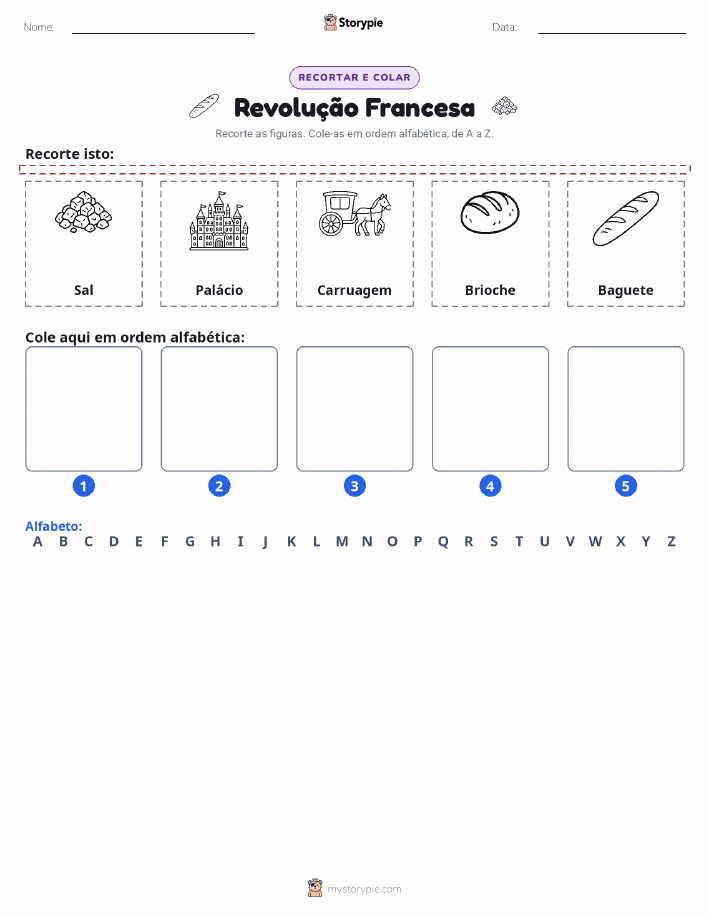 Recortar & Colar Alfabeto