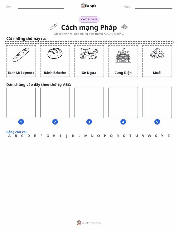 Cắt & Dán Chữ Cái