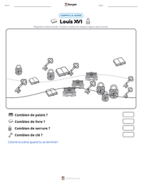 Aperçu de la feuille de travail imprimable Louis XVI