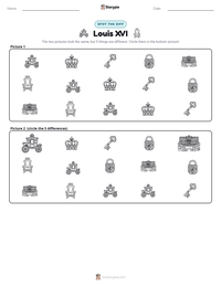 Louis XVI printable worksheet preview