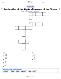 Declaration of the Rights of Man and of the Citizen printable worksheet preview