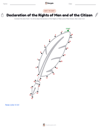 Declaration of the Rights of Man and of the Citizen printable worksheet preview