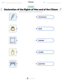 Declaration of the Rights of Man and of the Citizen printable worksheet preview
