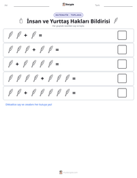 İnsan ve Yurttaş Hakları Bildirisi yazdırılabilir çalışma sayfası önizlemesi