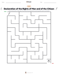 Declaration of the Rights of Man and of the Citizen printable worksheet preview