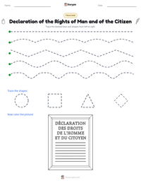 Declaration of the Rights of Man and of the Citizen printable worksheet preview