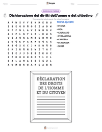 Anteprima della scheda stampabile di Dichiarazione dei diritti dell'uomo e del cittadino